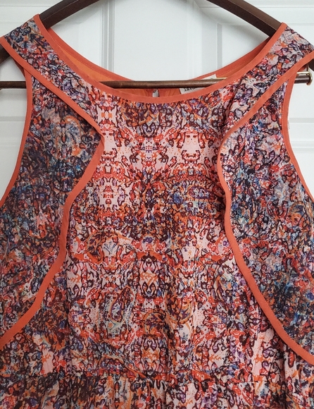 ASOS Dresses & Skirts - Lavand Orange, Coral & Navy Dress